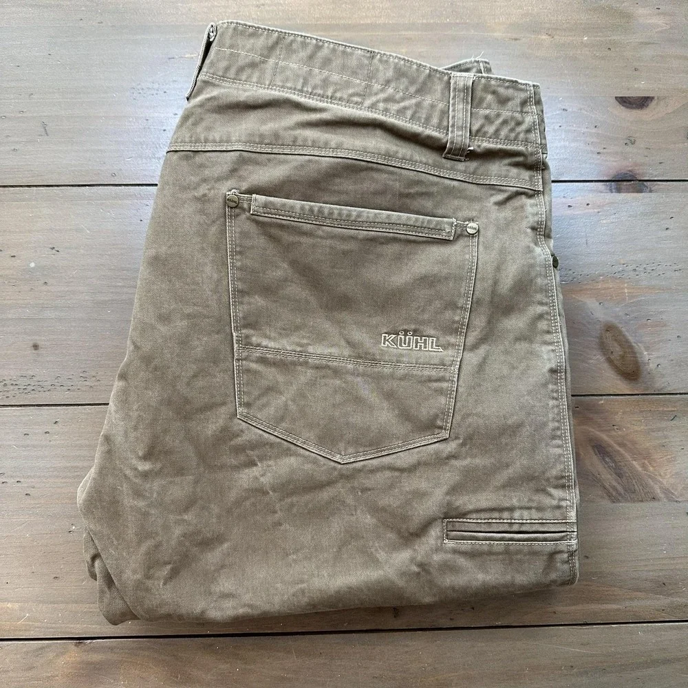 Kuhl Pants Mens 40x32 Brown Rydr Crag‎ Series Outdoor Work Articulated Knees